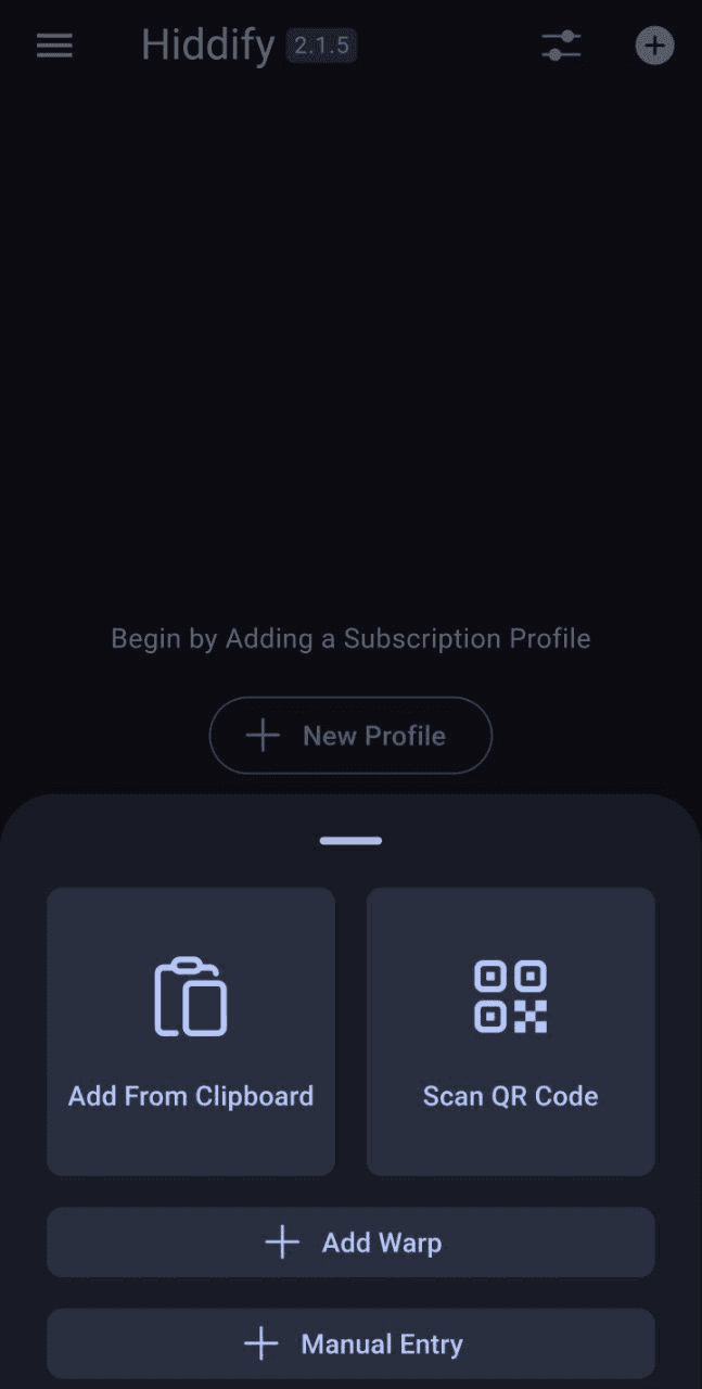 Hiddify iOS Step 2