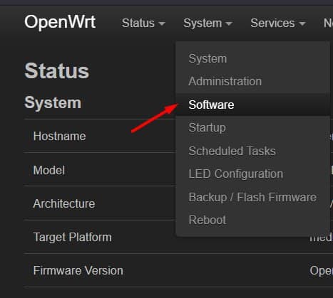 V2rayA OpenWrt Step 1